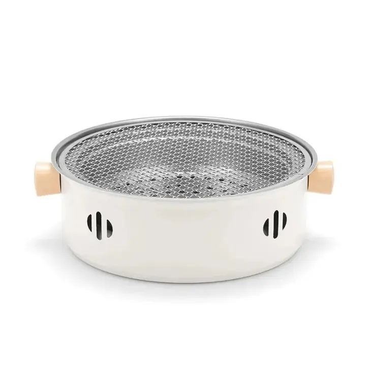 Parrilla redonda antiadherente multifuncional para uso doméstico para barbacoa de carbón - 1