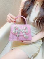 Nueva Moda Celebridad Banquete Bolsa de Agua Diamante Completo Diamante Cena Bolso de Seda Satén Hombro Crossbody - details 8
