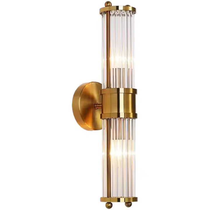 LAMPU DINDING RUANG TAMU LÁMPARA DE PARED DE VIDRIO APLIQUE DE PARED DE LATÓN INTERIOR LÁMPARA DE TÓRICO DE BAÑO LÁMPARA DE PARED DE CABECERA LÁMPARA DE ILUMINACIÓN MONTADA EN LA PARED ARRIBA Y ABAJO PARA DORMITORIO, SALA DE ESTAR, PASADOR - 1