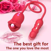Embalaje privado Vibrador SEXO para mujeres, vagina, punto G, succionador de pezones, lengua oral, lamiendo el clítoris, estimulación telescópica, juguetes sexuales - details 3
