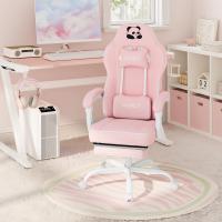 Silla de Oficina de Metal con Respaldar y Soporte Lumbar Asiento Amplio y Lleno de Cojín, Diseño de Malla Gris, GS11gr - details 45