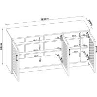 Mueble Zapatero Armario con 9 Compartimentos para 18 Pares de Calzado + Banco Zapatero Puertas de Rejilla Buena Ventilación - details 9