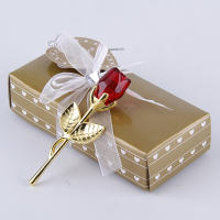 Regalo creativo europeo, varilla de Metal, rosa de cristal, decoración artesanal, regalo de flor simulada para el Día de San Valentín - details 13