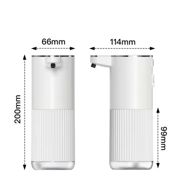 Accesorios de baño HQ, dispensador automático de líquido, tipo C de 360 ​​ml, dispensador de jabón blanco de 4.º grado - 1
