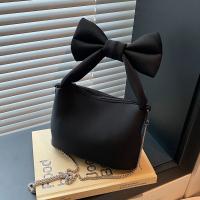 Bolso de mano versátil y creativo con lazo para mujer, bolso de mano de Color rosa de estilo coreano, bolso de hombro dulce de gran capacidad rojo para uso diario - details 10
