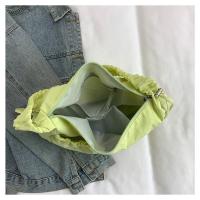 Bolso de hombro plisado de nailon a la moda, bolso cruzado con cordón de estilo coreano de Color sólido, bolso de mano ligero de gran capacidad para niñas - details 16