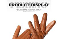 Guantes de piel de oveja para mujer, manoplas cortas de terciopelo fino para pantalla táctil, de cuero, de buena calidad, para invierno, 2226 - details 82