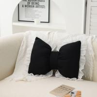 Almohada de soporte para sofá con forma de lazo de regalo, borde de encaje, cojín trasero INS, volantes, almohada transpirable para decoración de habitación para sala de estar - details 4