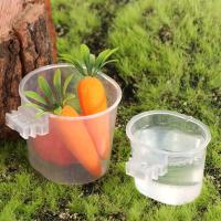 Práctica taza transparente para alimentación de pájaros, cuencos de agua colgantes de plástico para loros, bebedero para pájaros, contenedor de comida para pájaros, jaula para pájaros - details 3
