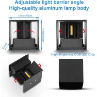 Aplique Pared Exterior, 12W Impermeable IP65 Lampara de pared Interior Exterior Luz Cálida 3000K 1000 lm Ángulo ajustable Lámpara Pared Blanco para Porche Salón Dormitorio - details 3