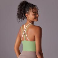 Ropa interior deportiva de realce para mujer, sujetador de Yoga para Fitness, gimnasio, entrenamiento, correr, camiseta sin mang - details 36