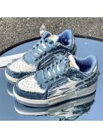 Zapatillas deportivas de cuero blanco para hombres Estilo retro, moda estrella, monopatín, zapatillas de otoño casuales - details 3