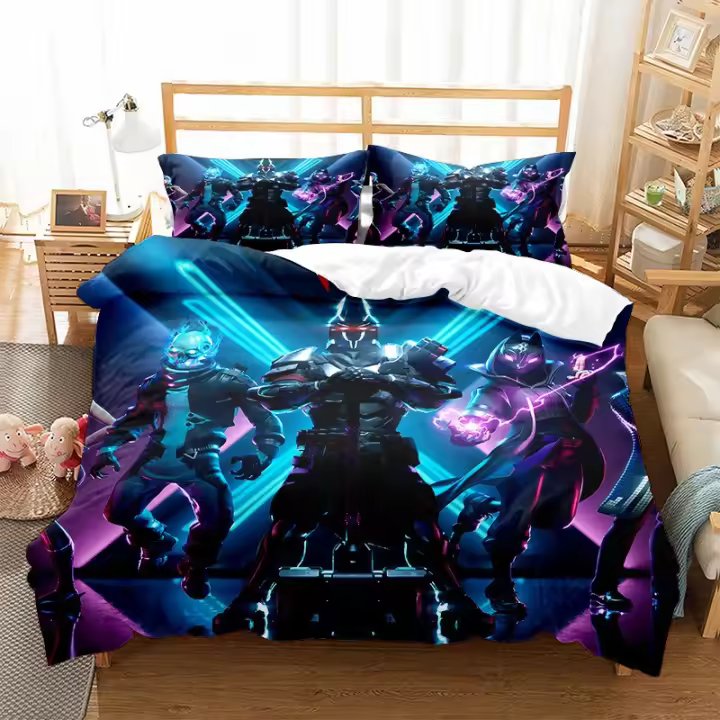 Juegos de cama F impresos, juego de suministros de cama de Anime exquisito, funda nórdica, edredón, juego de cama - 1