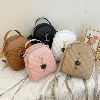 Mochila pequeña Fashiona para mujer y niña, bolso de hombro de PU con rejillas, mini mochilas escolares sual - details 0