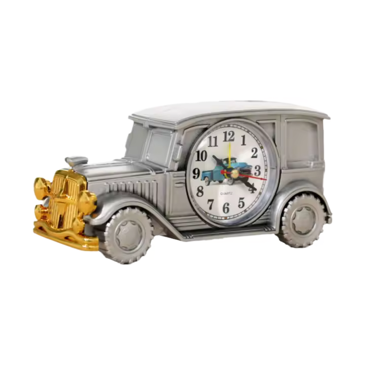 Reloj despertador Vintage para coche, Retro, nostálgico, Digital, F, plateado - 1