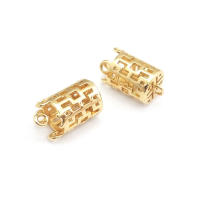 Colgantes de borlas con más agujeros de latón para mujer, Color oro de 18K, suministros para hacer joyería Diy de alta calidad, accesorios para pendientes - details 1