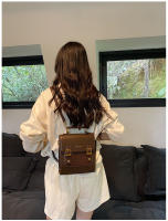 Mini mochila para mujer, nueva moda, versátil, de gran capacidad, bandolera doble con bloques de Color para niñas, bolso escolar pequeño de viaje a la moda - details 9