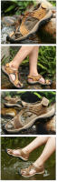 Sandalias clásicas de cuero genuino para hombre, zapatos ligeros informales de alta calidad para exteriores, zapatillas de moda para verano - details 7
