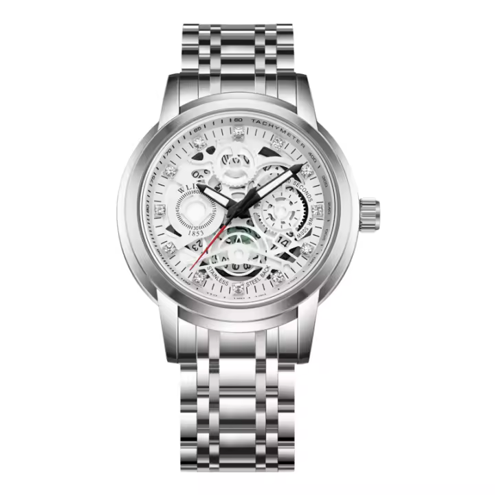 Reloj de Cuarzo WLISTH Diseño de Lujo, Multifuncional, Resistente al Agua, Correa de Acero Inoxidable, Reloj Deportivo Casual de Negocios - 1