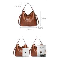 Bolso Hombro Mujer DIDABEAR De Cuero Gran Capacidad Estilo Vintage Casual Bolso De Mano Tote Bolsa De Moda Con Solapa - details 0