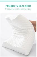 Almohada ortopédica de espuma viscoelástica para cama, almohada de protección del cuello con forma de onda de 50x30CM, almohadas para dormir de rebote lento, relaja el Cervical - details 12