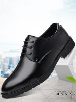 High Quality Formal Leather Men Dress Shoes Breathable Mens Casual Shoes Italian Luxury Brand Lace-Up Non-slip Men Driving Shoes - details 1