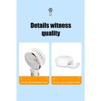 Mini ventilador USB de carga, pequeño ventilador de mano, pequeño ventilador de escritorio portátil, soporte para cordón - details 9