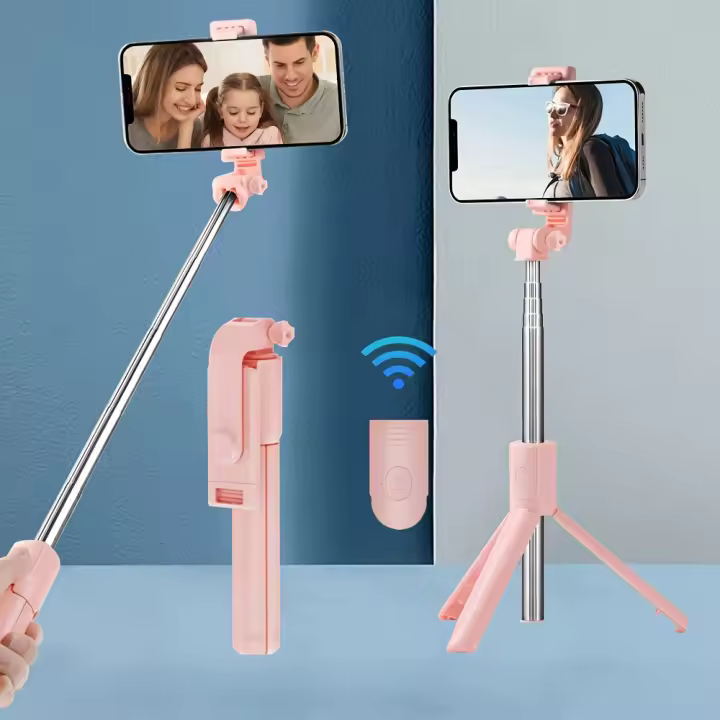 1pc Palo selfie universal ajustable con conectividad inalámbrica, trípode de material ABS para smartphones, compatible con varios modelos para selfies, fotografía callejera y transmisión en vivo. - 1