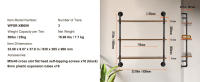 SucceBuy Estante para tuberías industriales, montaje en pared, almacenamiento, cocina, dormitorio, baño, sala de estar - details 9