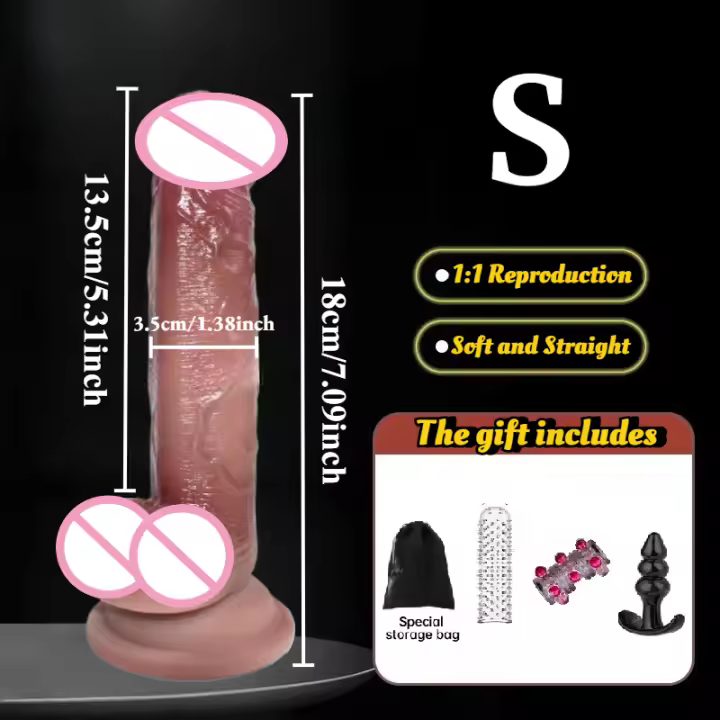 Consolador realista de silicona, juguete sexual para mujeres, masturbador femenino, pene, producto para adultos, resistente al agua, fácil de limpiar - 1
