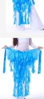 1 pieza de cinturón para el vientre para mujer, cinturón de baile latino, falda de zorro de nueve colas, falda con flecos ondulados - details 17