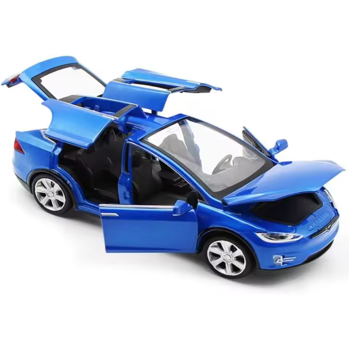 Coche de juguete modelo x, vehículo de aleación con luces y sonido, modelo a escala 1:32 - 1