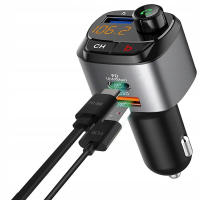 Transmisor Bluetooth FM MÁS POTENTE, Cargador de coche QC3.0, USB-C - details 1