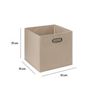 Caja de almacenamiento de tela - Cesta organizadora plegable - Beis- 5 FIVE - Varios Tamaños - details 3