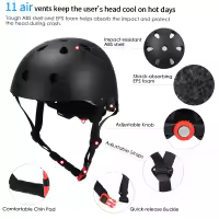 Juego de casco y almohadillas ajustables para niñosrodilleras para niñossillasprotectores de muñeca para Scooter - details 0