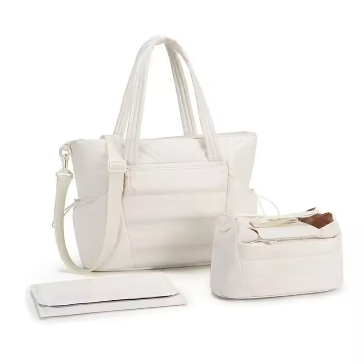 3 unids/set mamá bolso grande para pañales mochila para padre pañales bolsas de maternidad papá bolso cruzado - 1