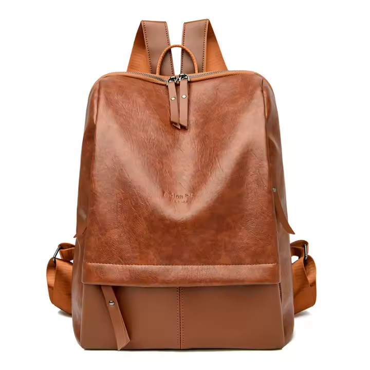 Bolso de cuero suave de gran capacidad para mujer, mochila informal de calle, versión coreana, nueva moda - 1