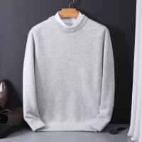 Suéter de Cashmere O-cuello 2024 Pullover Oversize para Hombres Camiseta Inferior de Punto Auténtico Otoño-Invierno - details 7