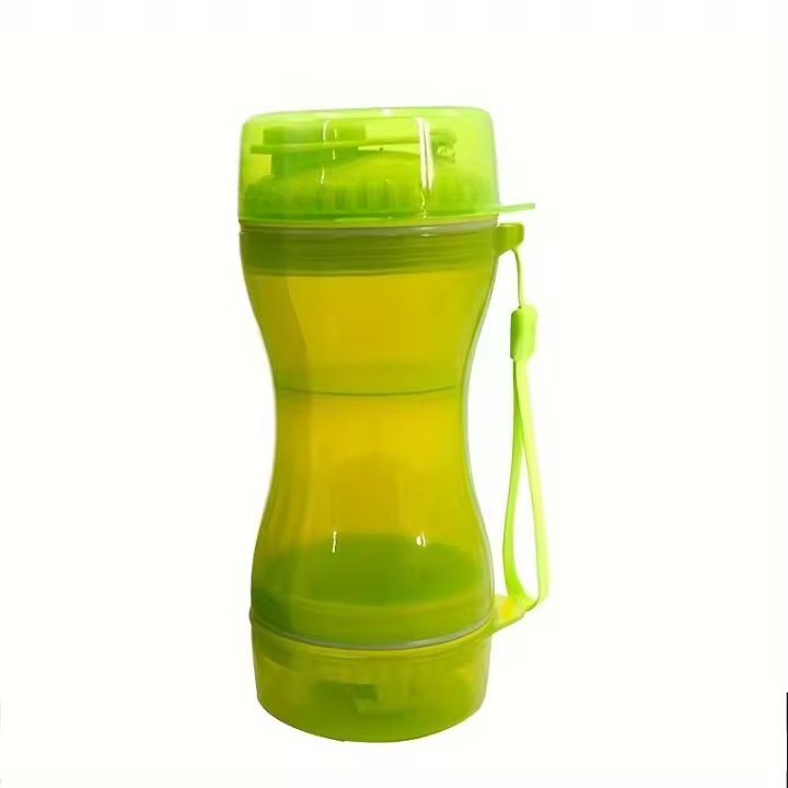 Botella de Agua portátil 2 en 1 Para Perro, contenedor de comida, Tazón para Beber Agua para Perro al Aire Libre, dispensador para mascotas, cargador - 1