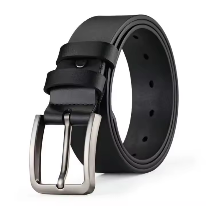Cinturones de hebilla de Pin cuadrado de aleación para hombres, cinturones de Jeans de cuero Pu de diseñador de lujo, marca famosa, ocio de negocios, nuevo - 1