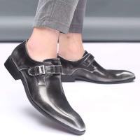 2025 nuevo tamaño grande 38-47 vestido de cuero de Pu transpirable de lujo zapatos formales planos de boda de verano para hombres - details 2