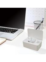 Caja de Almacenamiento de Papel Higiénico Caja Rectangular de Plástico para Almacenamiento en Hogar y Oficina A Prueba de Polvo, Pilaable - details 1