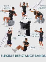Barra de entrenamiento, conjunto de bandas de resistencia para Fitness, Pilates, Yoga, cuerda de tracción, expansor de entrenamiento, equipo de gimnasio para culturismo en casa - details 47