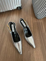 Zapatos vaqueros con estampado de leopardo para mujer con tacones de aguja - details 2
