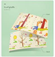 Bebé jugar estera plegable 180x160 impermeable portátil alfombra de piso con bolsa de viaje juguetes de actividades recomendadas para los niños, gatear estera engrosada casa gatear estera - details 1