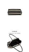 Bolso de Mano Lazy Wind Holiday Bolso de Lona Portátil de Gran Capacidad con Tiras Blancas y Negras para las Axilas - details 13