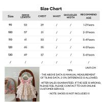Vestidos de Princesa Ouwu para Niñas de 1 a 6 Años Vestido de Fiesta Diario sin Mangas con Estampado Floral y Volantes - details 0