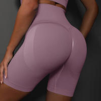Nessaj-pantalones cortos sin costuras de cintura alta para mujer, mallas ajustadas de realce, para yoga, correr y fitness - details 25