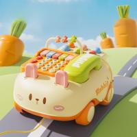 Teléfono multifuncional para niños, simulación de teléfono fijo, rompecabezas para bebé, educación temprana, historia musical para bebé, coche de juguete - details 0