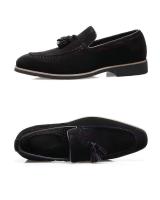 Cuero de suela Oxford de gamuza con cierre de cordones estilo caminar impermeable comercial marrón negro informal para hombre - details 11
